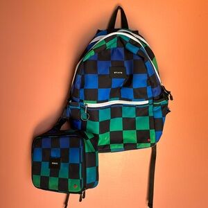 State Kane Double Pocket backpack and Rogers lunchbox. Used for one year.